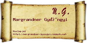 Margrandner Gyöngyi névjegykártya
